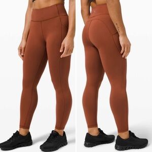 LULULEMON Invigorate High-Rise Tight Legging 25" in Dark Terracotta Size 0